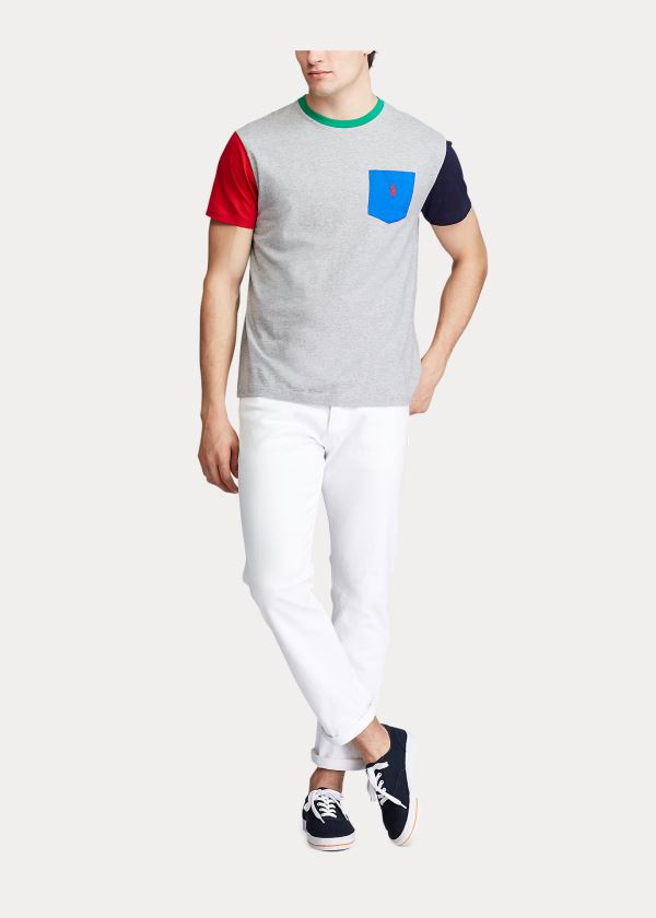 Men's Polo Ralph Lauren Classic Fit Pocket T Shirts | 340621PKD